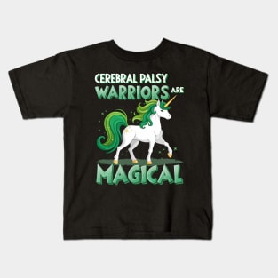 Cerebral Palsy Warriors Unicorn Magical Empowering Kids T-Shirt